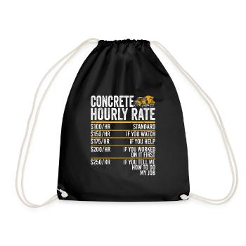 Béton pavé toutes les heures - Sac de sport léger - noir - Devant