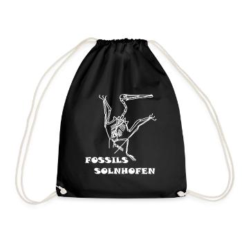 Dinosaurs, fossils, paleontologist, - Drawstring Bag - black - Front