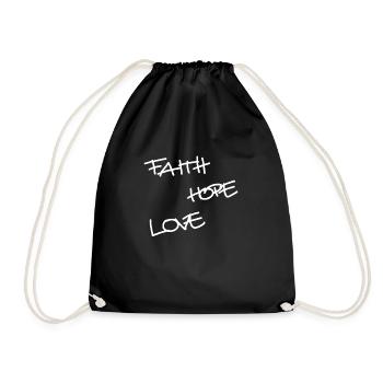 Foi Espérance Amour, Rosaire, Symbole, Croix, Dieu - Sac de sport léger - noir - Devant