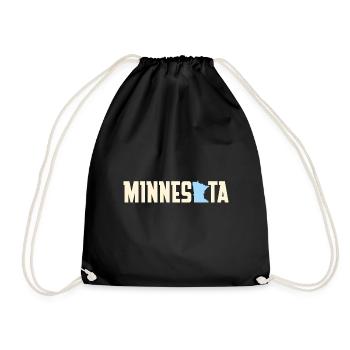 Karte von Minnesota Design für stolze Minnesotaner - Turnbeutel - Schwarz - Vorne