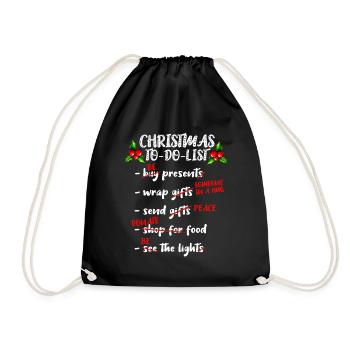 Noël à faire la liste Avent Noël Nicholas - Sac de sport léger - noir - Devant