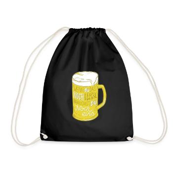Beer drink alcohol - Drawstring Bag - black - Front