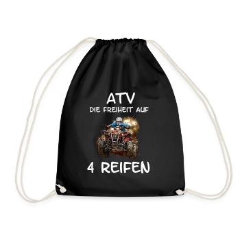 ATV quad offroad - Drawstring Bag - black - Front