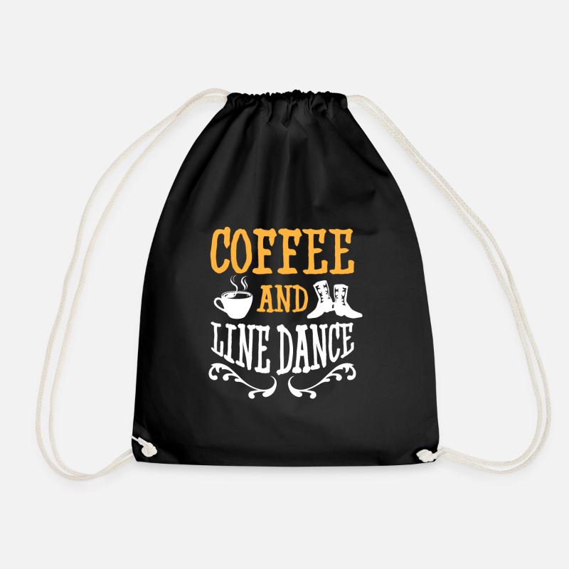 Line Dancing Geschenk I Country Line Dance - Turnbeutel - Schwarz