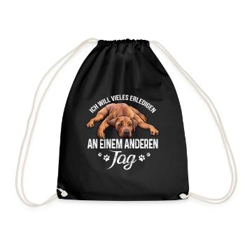 Rhodesian Ridgeback - Turnbeutel - Schwarz - Vorne