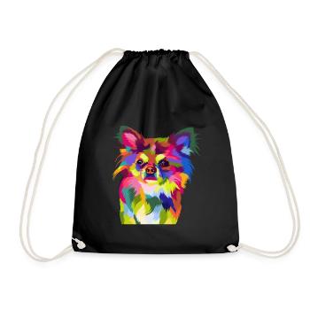 Chihuahua chien - Sac de sport léger - noir - Devant