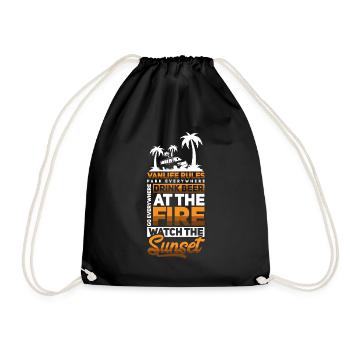 Caravane camping car cadeau je camping caravane - Sac de sport léger - noir - Devant