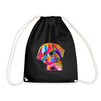 Bolonka Hund Hunderasse - Turnbeutel - Schwarz - Vorne
