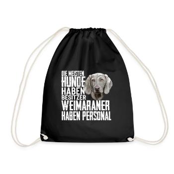 Weimaraner Hund Hunderasse - Turnbeutel - Schwarz - Vorne