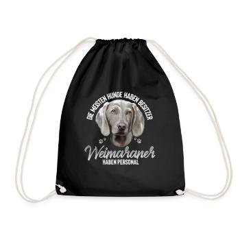 Weimaraner Hund Hunderasse - Turnbeutel - Schwarz - Vorne