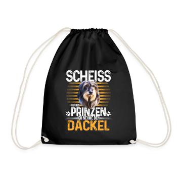Dackel Dachshund Rauhaardackel - Turnbeutel - Schwarz - Vorne