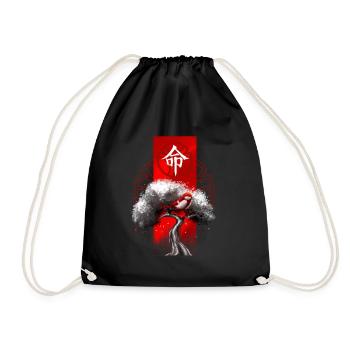 Asian Koi Geisha Japan - Drawstring Bag - black - Front