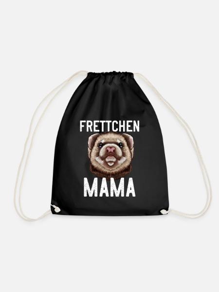 Frettchen Mama - Turnbeutel - Schwarz