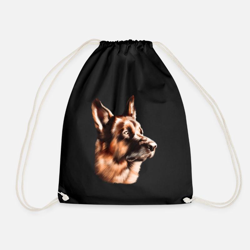 Deutscher Schäferhund - Turnbeutel - Schwarz