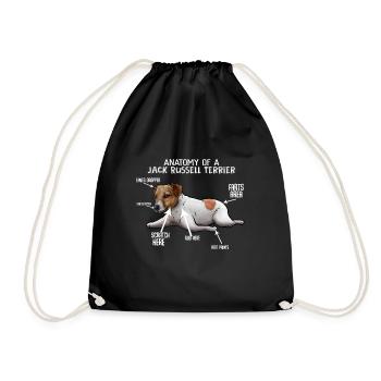 Jack Rusell Terrier - Sac de sport léger - noir - Devant