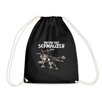 Chien Schnauzer - Sac de sport léger - noir - Devant