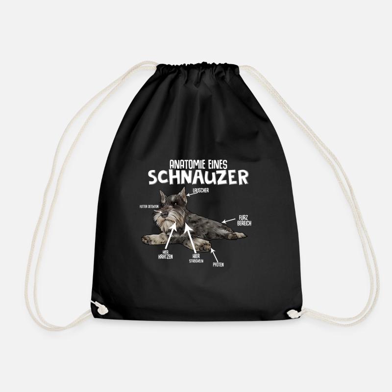 Schnauzer Hund - Turnbeutel - Schwarz
