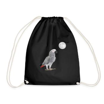 Lune de perroquet gris d'Afrique - Sac de sport léger - noir - Devant
