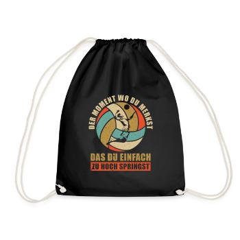 Beach volleyball player gift I volleyball player - Drawstring Bag - black - Front