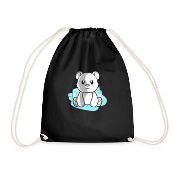 Polar bear polar bear - Drawstring Bag - black - Front