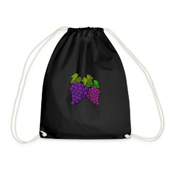 Grape - Drawstring Bag - black - Front