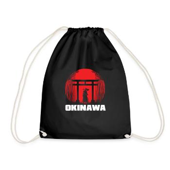 Japanische Kunst Okinawa Japan - Turnbeutel - Schwarz - Vorne