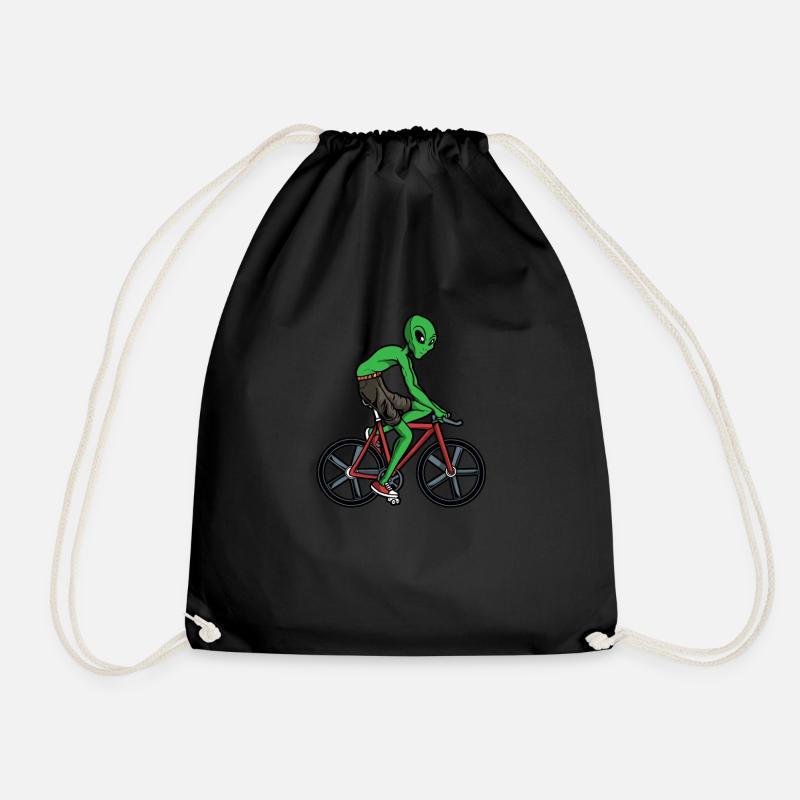 Alien Extraterrestrial - Drawstring Bag - black