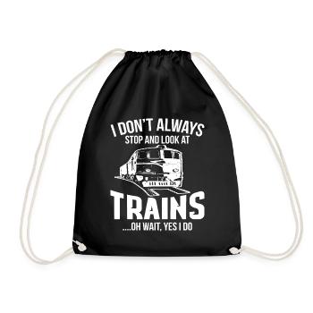 Cadeau drôle d’observation de train de conducteur de train - Sac de sport léger - noir - Devant