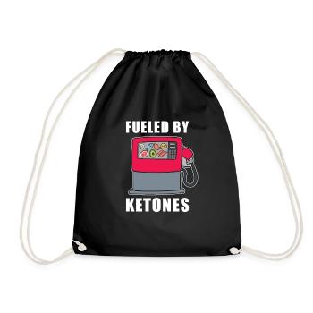 Keto Diète Ketogen Ketose Hydrates de carbone - Sac de sport léger - noir - Devant