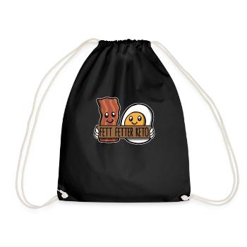Keto Diet Ketogen Ketose - Drawstring Bag - black - Front