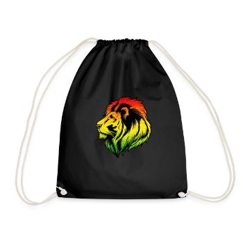 Reggae Musique Lion Rasta Rastafari - Sac de sport léger - noir - Devant