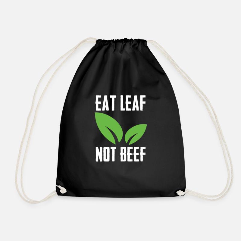 Vegan Veganism Vegetable Vegan - Drawstring Bag - black