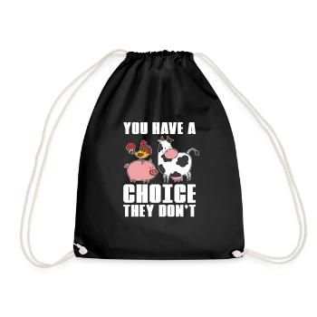 Veggie Vegetables Vegetarian Vegetarian - Drawstring Bag - black - Front
