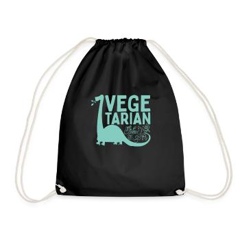 Veggie Vegetables Vegetarian Vegetarian - Drawstring Bag - black - Front