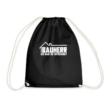 Bauherr - Turnbeutel - Schwarz - Vorne