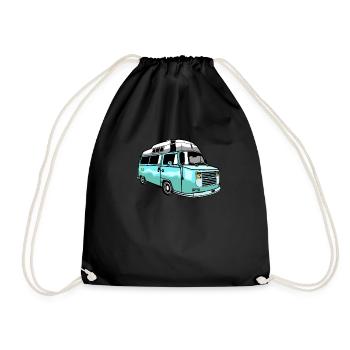 Camper Bus Caravane Bus - Sac de sport léger - noir - Devant