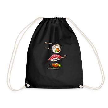 Sushi - Turnbeutel - Schwarz - Vorne