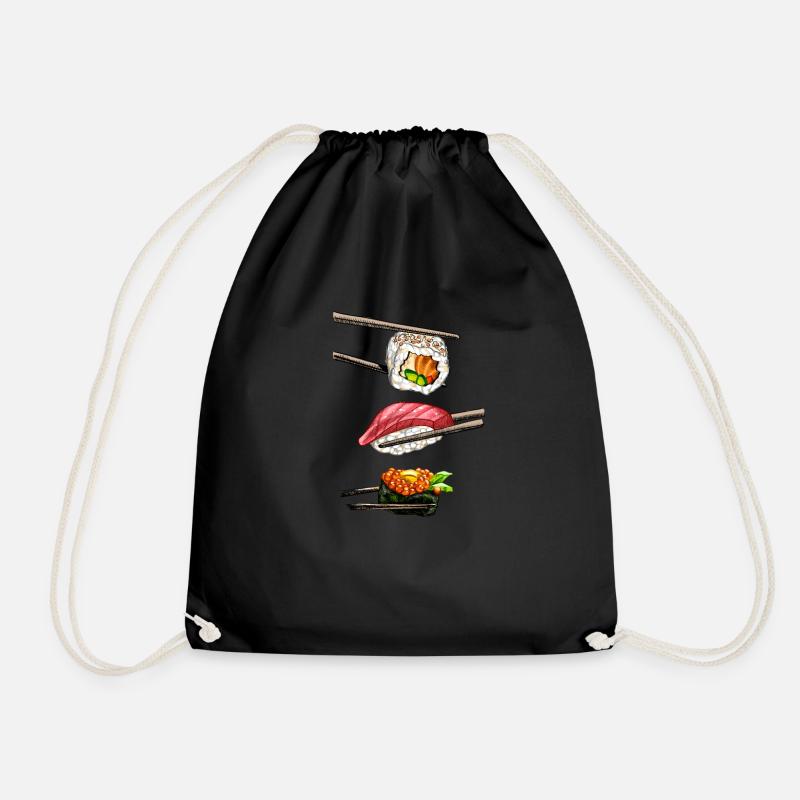 Sushi - Turnbeutel - Schwarz