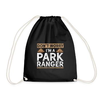 Lustiger Park Ranger - Turnbeutel - Schwarz - Vorne