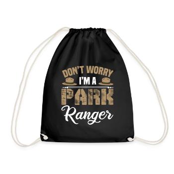 Lustiger Park Ranger - Turnbeutel - Schwarz - Vorne