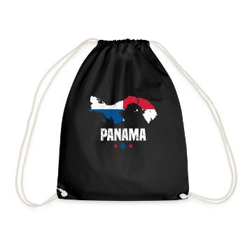 Drapeau du Panama - Sac de sport léger - noir - Devant