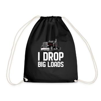 Truck Driver Truck Driver Truck Driver Trucker - Drawstring Bag - black - Front