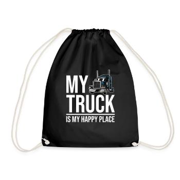 Camion routier camion routier - Sac de sport léger - noir - Devant