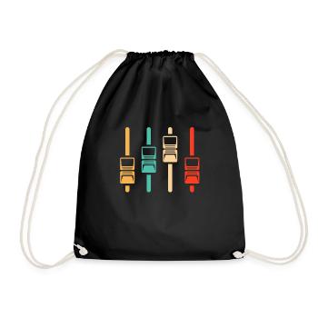 Rétro-tontechnicien Sound Vintage Audio Engineer - Sac de sport léger - noir - Devant