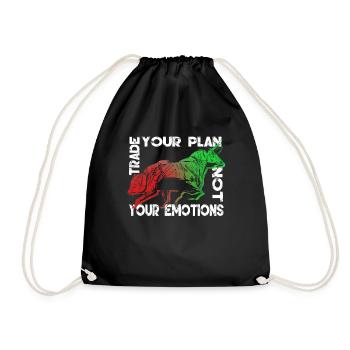 Stock Day Trading Exchange Forex Stock Trader - Drawstring Bag - black - Front