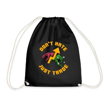 Stock Day Trading Exchange Forex Stock Trader - Drawstring Bag - black - Front