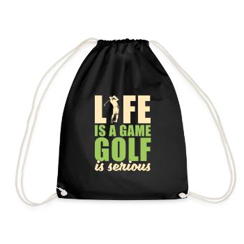 Golf Golfer Golfer Golfer Golf Course - Drawstring Bag - black - Front