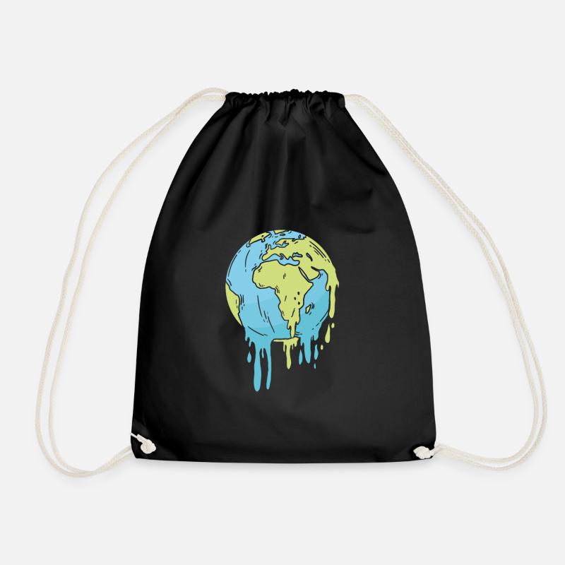 Klimawandel Klimaschutz Erderwärmung Erde Planet - Turnbeutel - Schwarz