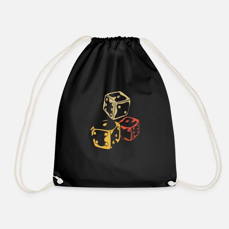 Retro Vintage Board Game - Drawstring Bag - black