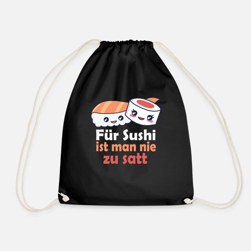 Sushi - Turnbeutel - Schwarz